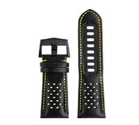 VDFNGFD Compatibile con Omega Speedmaster 311 Dark Side Of The Moon Apollo 8 44,25 mm quadrante cinturino in pelle nero e giallo bracciale da uomo 21(Black yellow-Black)