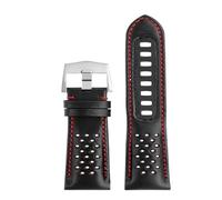 VDFNGFD Compatibile con Omega Speedmaster 311 Dark Side Of The Moon Apollo 8 44,25 mm quadrante cinturino in pelle nero e giallo bracciale da uomo 21(Black Red-silvery)