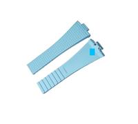 VDFNGFD Compatibile con orologi TISSOT PRX Powermatic da 35 mm e 40 mm, cinturini for orologi FKM blu navy e neri da 11 mm e 12 mm con fibbia a molla a sgancio rapido.(Sky Blue,11mm,Gold Buckle)