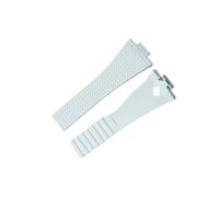 VDFNGFD Compatibile con orologi TISSOT PRX Powermatic da 35 mm e 40 mm, cinturini for orologi FKM blu navy e neri da 11 mm e 12 mm con fibbia a molla a sgancio rapido.(White,11mm,No Buckle)