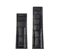 VDFNGFD Compatibile con orologio F1 in pelle di coccodrillo catena Aquaracer Monaco nero blu marrone 19/20/22 mm(Black No buckle,22mm-width)