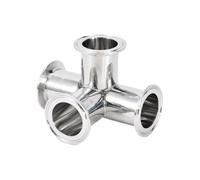 VDFNGFD Compatibile con tubi OD19 25 32 38 51 57 mm e 1,5 "2" 2. Tri morsetto in acciaio inossidabile SS304 ad angolo retto 4 vie ghiera incrociata OD 50, 64 Birra fatta in casa(45mm x Ferrule 64)