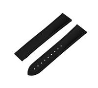 VDFNGFD Compatible With Santos Omega Swatch Universal 20mm 21mm 22mm Quick Release FKM Rubber Watch Strap With Omega Folding Buckle(Black No Buckle,21mm)
