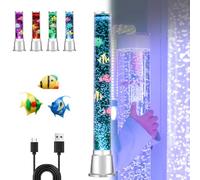 Vdhfgso Lampada a Forma di Pesce con Bolle a Tema Oceano: Luce d'atmosfera a LED a 7 Colori con Bolle realistiche, rilassamento sensoriale for Supporto all'ansia e all'ADHD