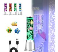 Vdhfgso Lampada a Forma di Pesce con Bolle Arcobaleno e Pesci Luminosi: Terapia ASMR calmante, Sollievo dall'ansia, Luce sensoriale for autismo, ADHD, Decorazione for cameretta e Ufficio.