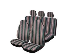 Vdifsvb Coprisedili Coprisedili Universali Lavabili Per Auto A Righe Set Completo Con Cuscinetti Per Cintura Di Sicurezza Coprivolante(Gray Red)