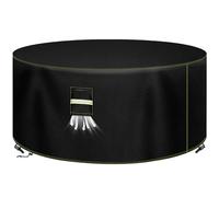 VDISRR Copertura Tavolo Esterno Iimpermeabile, 600D Resistente Oxford Telo Esterno Tavoli Ø130x71cm, Copridivano Protettive per Mobili da Giardino con Prese d'Aria, Antivento, Antipolvere, Anti-UV