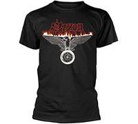 vdk Saxon Burning Wheels of Steel Black T-Shirt - XL