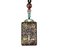 VDLLQYN, 30 Disegni in Stile Etnico Fatti a Mano Thangka in Legno di Sandalo Nero con Ciondolo a Forma di Dio Elefante Bagua, Collana Toem in Stile Esotico, Collana con Ciondolo Thangka(28)