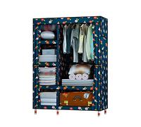 VDLLQYN, Armadio in tela for armadio da camera da letto Organizzatore di stoccaggio Armadio da camera Armadio pieghevole portatile Spogliatoio Appendiabiti,Armadio portatile(Blue,170 * 108CM)