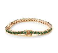 VDLLQYN, Bracciale tennis Moissanite da 4 mm for donna Bracciale D Color VVS1 con diamanti verdi di purezza Bracciale Moissanite in argento sterling S925 con certificato ,Bracciali con diamanti(Rose g