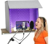 VDLLQYN, Cabina di registrazione portatile for filtrare le voci, apparecchiatura di registrazione con microfono, for ufficio domestico e studio,Studio di registrazione semplice e portatile(Purple-80*