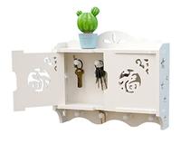 VDLLQYN, Cassetta portachiavi da parete in stile moderno e semplice, con persiane/finestre a doppia benedizione, gestione delle chiavi opzionale.,Organizzatore di chiavi(White B,4 keys)