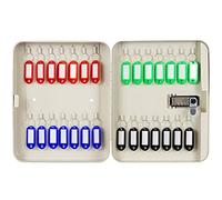 VDLLQYN, Cassetta portachiavi decorativa da parete, multi-capacità, con etichette colorate, organizer for hotel, armadietto portachiavi in acciaio,Organizzatore di chiavi(28 keys)