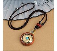 VDLLQYN, Collane con Pendenti Thangka in Legno di Sandalo e Sangue di Loto, Fatte a Mano, Vintage, con Elefante e Pesce, Collana Nepalese for Donne e Uomini, Gioielli Portafortuna, Collana con ciond