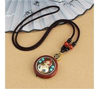 VDLLQYN, Collane con Pendenti Thangka in Legno di Sandalo e Sangue di Loto, Fatte a Mano, Vintage, con Elefante e Pesce, Collana Nepalese for Donne e Uomini, Gioielli Portafortuna, Collana con ciond