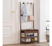 VDLLQYN, Con panca for scarpe e ganci, portascarpe industriale for ingresso con 2 ripiani, facile da montare, for corridoio d'ingresso ，Panca portascarpe((90 x 27 x 158cm))