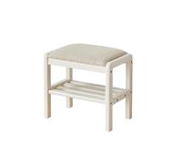 VDLLQYN, Con rivestimento in tessuto for ingresso, camera da letto, soggiorno, scarpiera in stile rustico, panca con contenitore ai piedi del letto ,Panca portascarpe(White,45cm/17.7in)