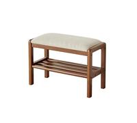 VDLLQYN, Con rivestimento in tessuto for ingresso, camera da letto, soggiorno, scarpiera in stile rustico, panca con contenitore ai piedi del letto ,Panca portascarpe(Walnut Color,60cm/23.6in)