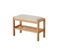 VDLLQYN, Con rivestimento in tessuto for ingresso, camera da letto, soggiorno, scarpiera in stile rustico, panca con contenitore ai piedi del letto ,Panca portascarpe(Wood Color,60cm/23.6in)