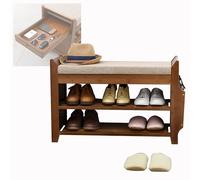 VDLLQYN, Con seduta imbottita, scarpiera e scaffale for ingresso, panca for camera da letto o ai piedi del letto, di piccole dimensioni ,Panca portascarpe(Medium)