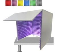 VDLLQYN, Cubo di schiuma for microfono, pieghevole, staccabile, portatile, semplice, for studio di registrazione, colori disponibili,Studio di registrazione semplice e portatile(Purple)