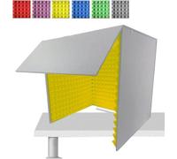 VDLLQYN, Cubo di schiuma for microfono, pieghevole, staccabile, portatile, semplice, for studio di registrazione, colori disponibili,Studio di registrazione semplice e portatile(Yellow)