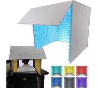 VDLLQYN, Cubo in schiuma for microfono, for home studio, registrazione musicale, podcasting, trattamenti acustici,Studio di registrazione semplice e portatile(Gris)