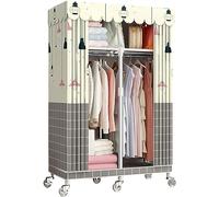 VDLLQYN, Guardaroba,Armadio Portatile in Tela con Asta Appendiabiti,Mensole,Armadio for Vestiti in Tessuto Organizzatore for Camera da Letto,Soggiorno,B-85x45x170cm,Armadio portatile(D)
