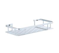 VDLLQYN, Mensola in vetro for doccia in acciaio inox con barra portasciugamani - Supporto da parete for il bagno, finitura spazzolata,Mensola da bagno
