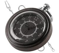 VDLLQYN, Orologi da tasca antichi in legno di bambù vintage fatti a mano con catena da uomo e confezione regalo,Orologi da tasca(Black)