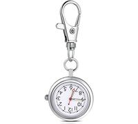 VDLLQYN, Orologio da tasca for infermiera con quadrante grande, portachiavi, con fibbia a chiave, orologio portatile unisex for bambini, uomini, infermieri,Orologi da tasca