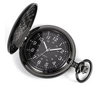 VDLLQYN, Orologio da tasca Orologi da tasca vintage al quarzo for me con cassa a catena Regali di compleanno di Natale di nozze,Orologi da tasca(Black)