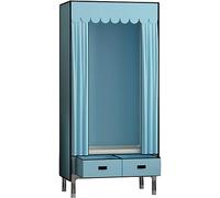 VDLLQYN, Ripiani for guardaroba portatili in tela, guardaroba in tessuto con asta appendiabiti e 3 cassetti, organizer for riporre gli abiti for camera da letto, Bruin-70x45x168cm,Armadio portatile(B