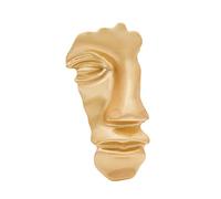 VDLLQYN, Spilla a mezza faccia color oro norreno Spille for cappotti di grandi dimensioni for le donne Accessori in lega autunno inverno,Spille(Gold)