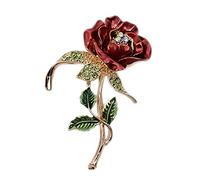 VDLLQYN, Spilla a tre foglie con fiori di rosa con accessori for abiti con strass Gioielli da sposa perni in cristallo for le donne,Spille