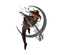 VDLLQYN, tatuaggi temporanei, 1 foglio adesivo for tatuaggio temporaneo mitologia cinese Re Yu Tamed the Flood Flower Arm Fake Tattoo,Adesivi per tatuaggi