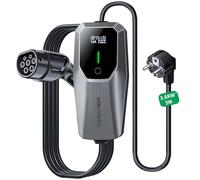 VDLPOWEREU Caricabatterie Elettrico per Auto, 3,6 KW EV Caricatore Tipo 2, 5 m Cavo Ricarica Veicolo Elettrico 6-16 A con Spina EU Schuko, terminale di Ricarica monofase IP65 (IEC 62196-2)