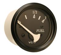 VDO Allentare - Indicatore di livello del carburante, da utilizzare con trasmettitori di carburante 240-33 Ohm, 12 V, lunetta nera