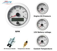 VDO Oceano Collegamento Set Di Calibri 5000 RPM Bianco 12V Con Sensori