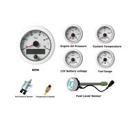 VDO Oceano Collegamento Set Di Calibri 5000 RPM Bianco 12V Con Sensori & Dut-E