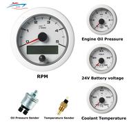 VDO Oceano Collegamento Set Di Calibri 5000 RPM Bianco 24V Con Sensori