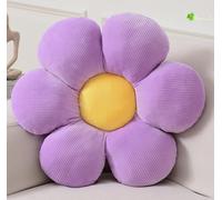 Vdoioe Cuscino a forma di fiore, cuscino a forma di fiore per sedersi a sei petali, 40 cm, fiore viola, cuscino da pavimento cuscini decorativi per la casa