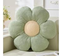 Vdoioe Cuscino a forma di fiore, cuscino per sedersi a forma di fiore verde, cuscino da pavimento cuscini decorativi per la casa
