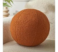Vdoioe Cuscino rotondo da 30 cm, marrone, semplice e moderno, a forma di sfera, cuscino decorativo in stile nordico, per divano, camera da letto