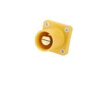 VDOQTLJT Connettore Presa Spina IP44 unipolare 400A Illuminazione palco Armadio CC Scatola in Silicone Spina con Blocco a camma(Yellow-01)