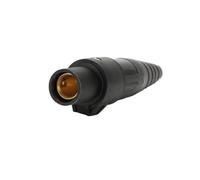 VDOQTLJT Connettore Presa Spina IP44 unipolare 400A Illuminazione palco Armadio CC Scatola in Silicone Spina con Blocco a camma(Black-02)