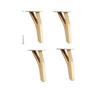 VDSRPSDLQ 4 pezzi da 15 cm a forma di Y in metallo for mobili moderni, piedini di ricambio resistenti, gambe affusolate for divani e tavoli, gambe decorative for divani(4pcs 18cm Golden)