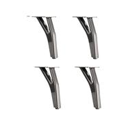 VDSRPSDLQ 4 pezzi da 15 cm a forma di Y in metallo for mobili moderni, piedini di ricambio resistenti, gambe affusolate for divani e tavoli, gambe decorative for divani(4pcs 18cm Gun Black)