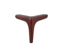 VDSRPSDLQ 4 pezzi di piedini triangolari in legno di gomma color noce con punta in ottone for divano, mobili, mobile bar, vite di ricambio(150mm)